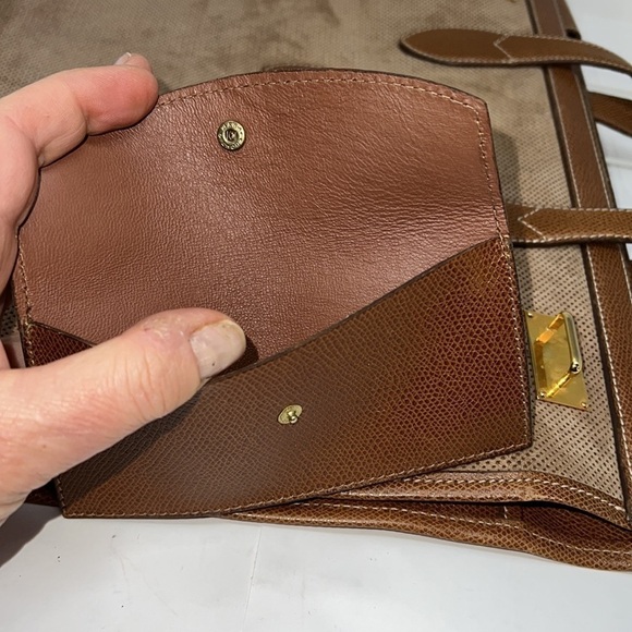 Leather and Suede North South Hand Tote Business Bag with Wallet - Picture 15 of 15